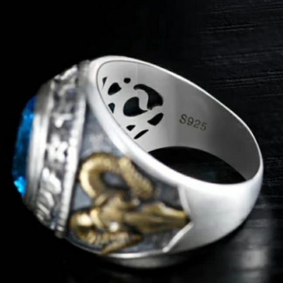 BLUE TOTEM RING - Picture 2 of 3